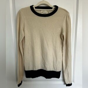 Trovata Cashmere and Cotton Sweater Size Medium Preppy Luxurious Closet Staple